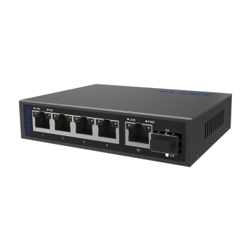 PV-POE04G1S1 - 6 портовый коммутатор с 4 портами PoE
